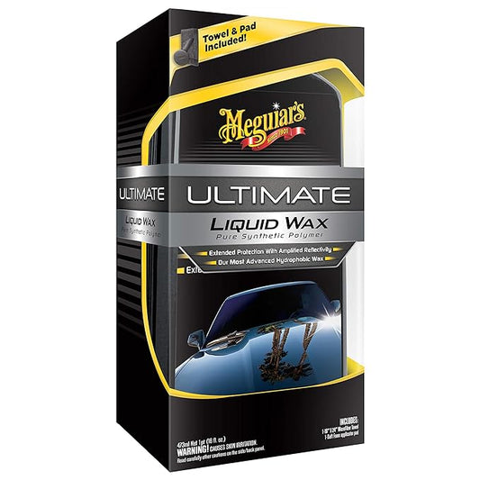 Meguiar’s Ultimate Liquid Wax-472ml | Easy to Use Synthetic Wax, Long-Lasting