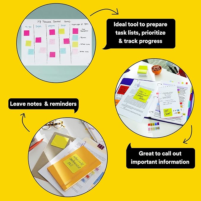 3M Post-it Sticky Note Cube 200 Sheets – 4 Colors x 50 Sheets (7.6 cm x 7.6 cm)