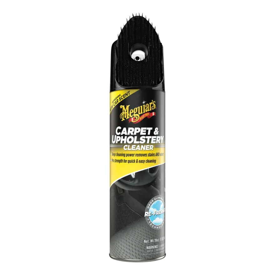 Meguiar’s Carpet & Upholstery Cleaner – Car Floor Cleaner with Clip-on Brush – 539g 19 oz