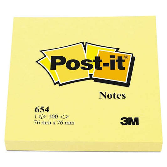 3M Post-It Notes – Sticky Note, 3×3-Inches, Canary Yellow, 100 Sheets Per Pad