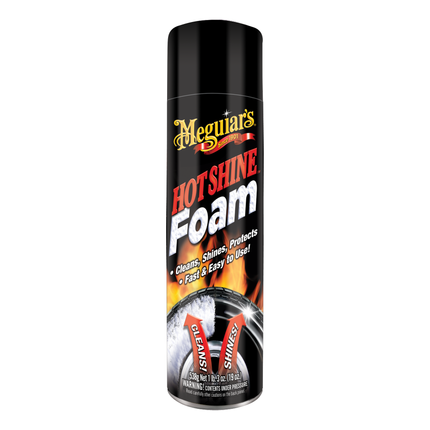 Meguiar’s Hot Shine Tire Foam, 583g Aerosol Wheel Tire Cleaner G13919