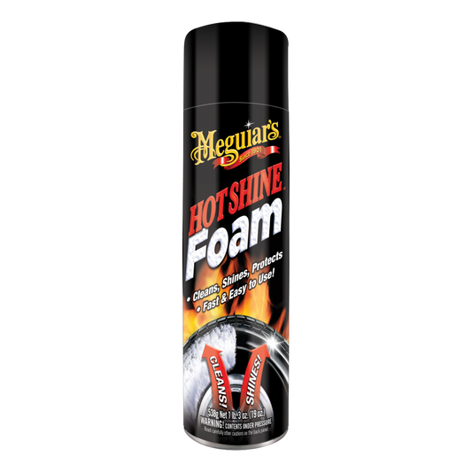 Meguiar’s Hot Shine Tire Foam, 583g Aerosol Wheel Tire Cleaner G13919