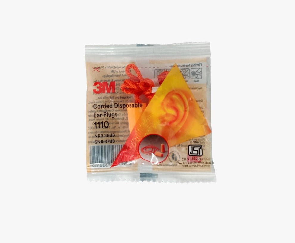 3M Noise Cancellation Ear Plugs Corded, Reusable Earbuds
